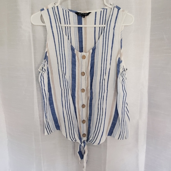 Charlie B Button Tank Top | L - Picture 1 of 3